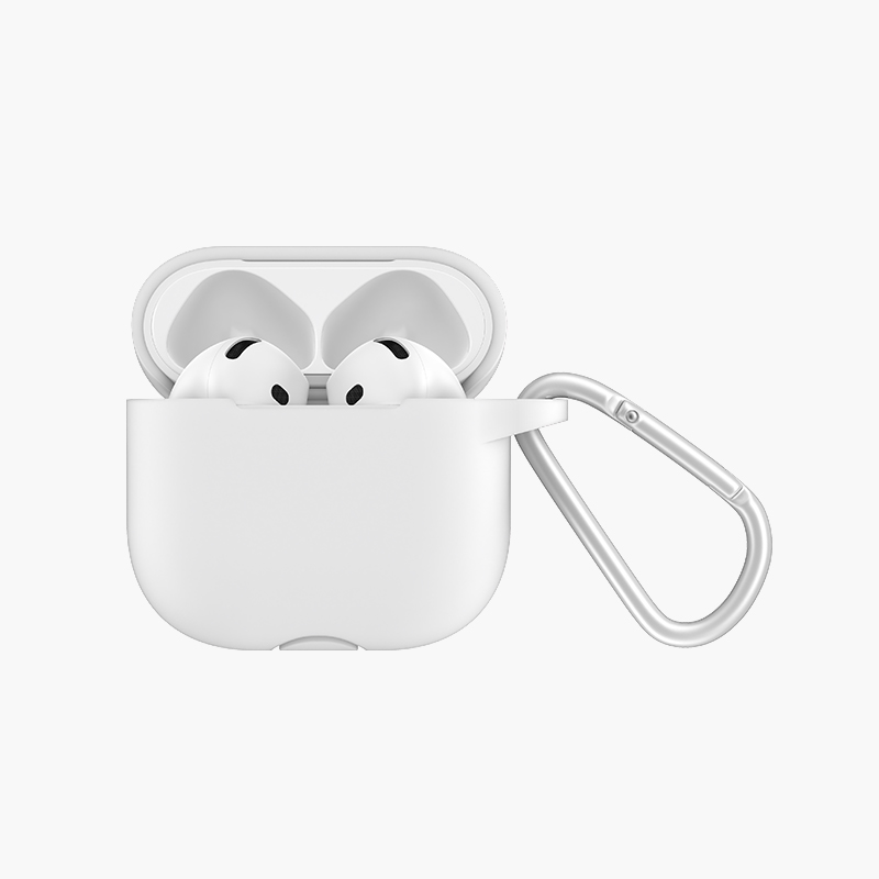 Чехол Keephone Liquid для AirPods 4, силиконовый (Белый)