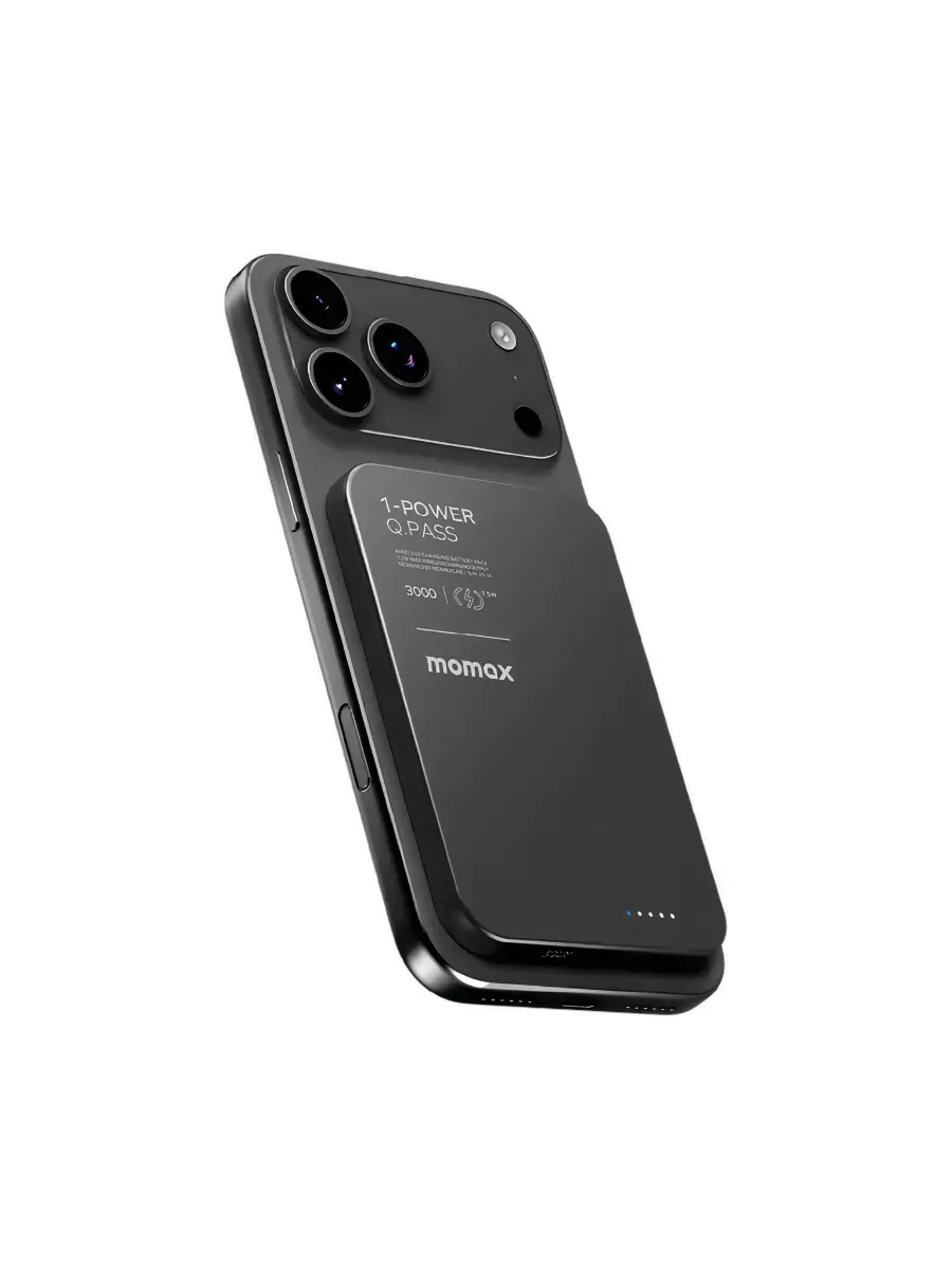 Магнитный повербанк MOMAX  3000mAh Magnetic wireless Battery Pack Черный