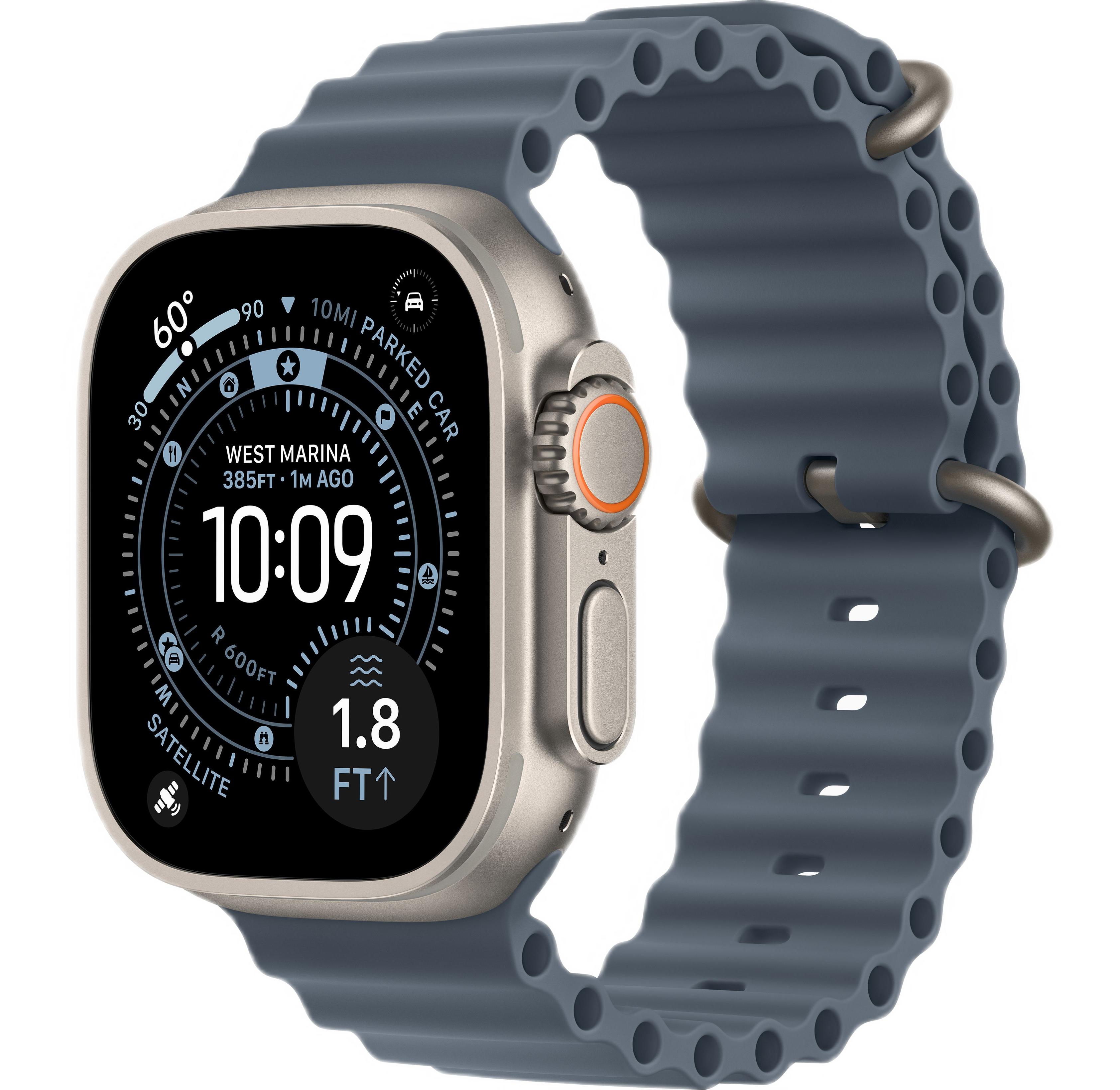 Смарт-часы Apple Watch Ultra 3, Natural Titanium case (Ocean band Anchor Blue)