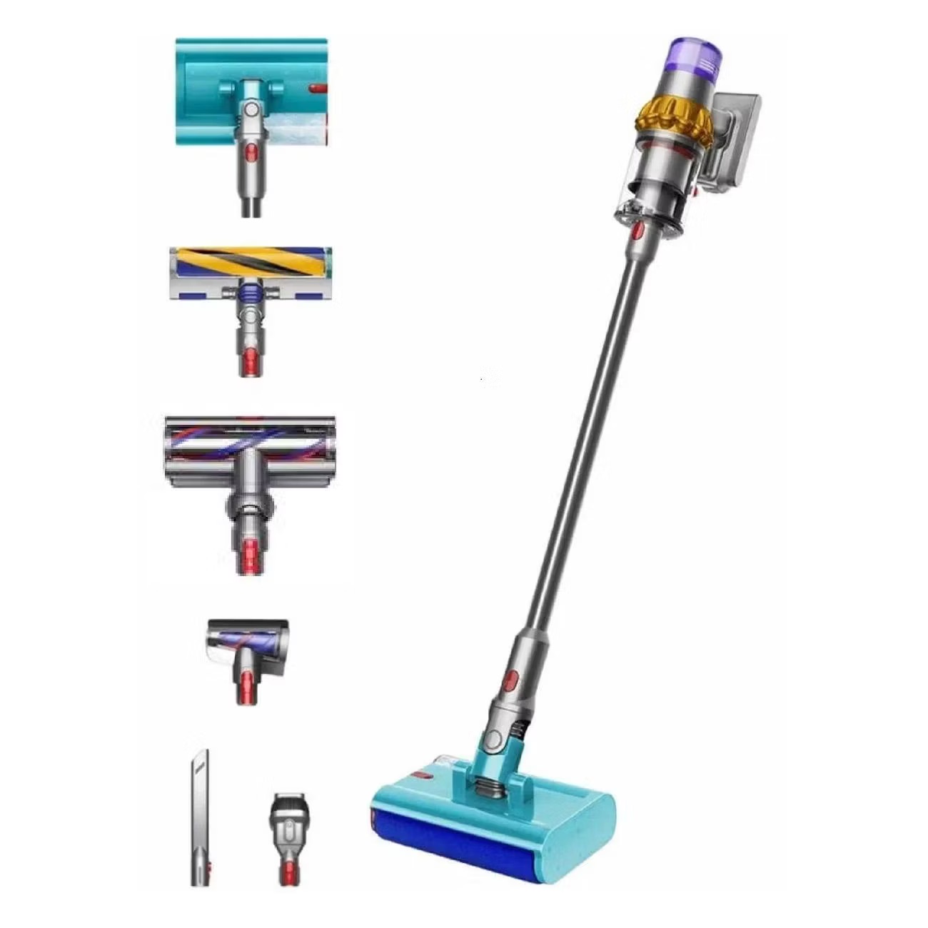 Вертикальный пылесос Dyson V15 Detect Absolute SV47 (Yellow/Nickel, желтый никель)