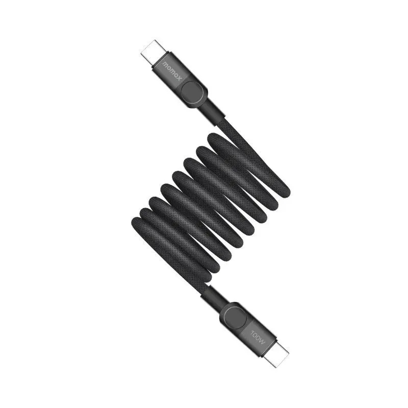 Магнитный зарядный кабель Momax  Mag. Link 60W USB-C to USB-C Черный