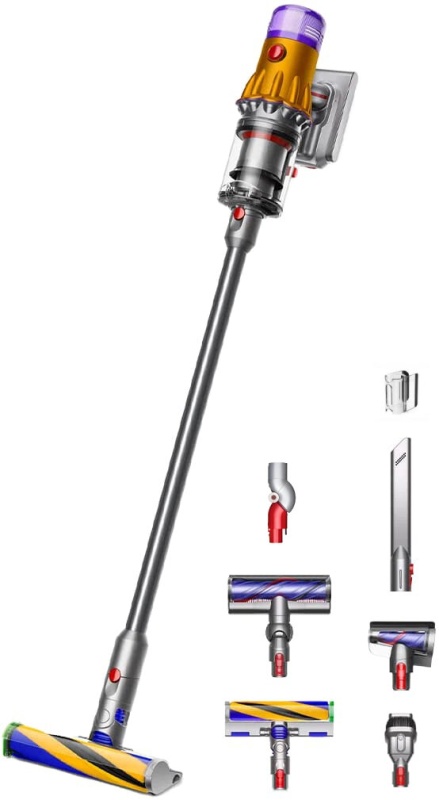 Вертикальный пылесос Dyson V12 Detect Slim Absolute SV46 (Yellow/Nickel, желтый никель)