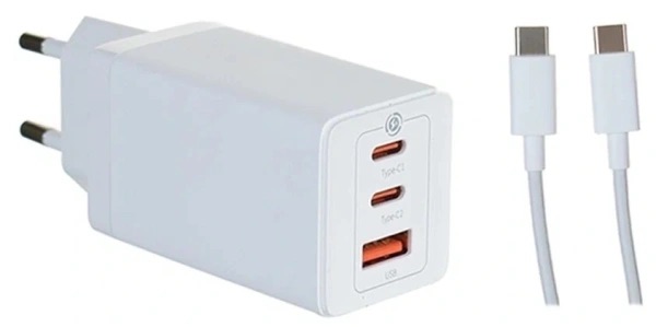 СЗУ Baseus GaN5 Pro 65W Белый с кабелем 100w 1м