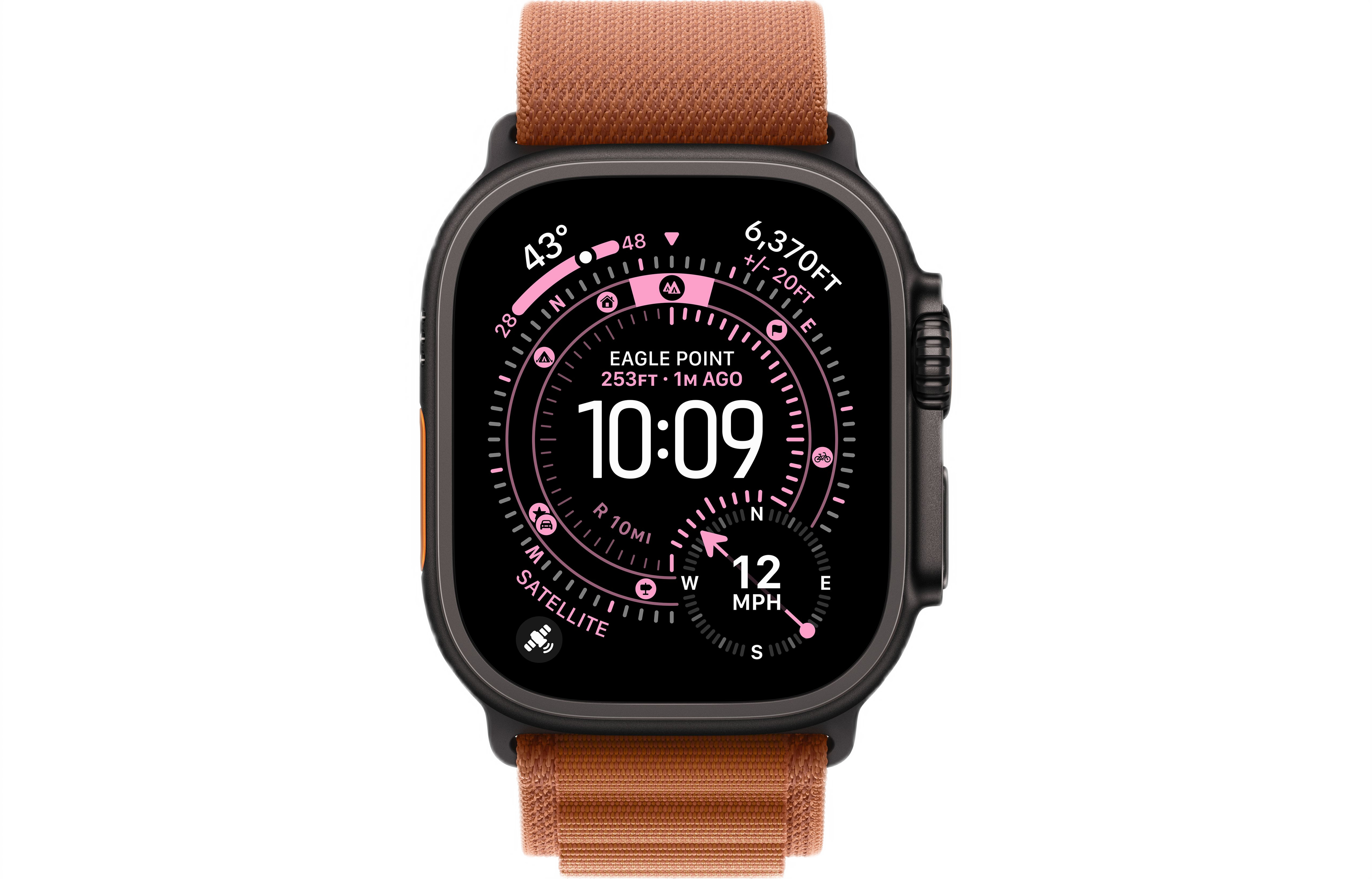 Смарт-часы Apple Watch Ultra 3, Black Titanium case (Alpine loop Terra Cotta M)