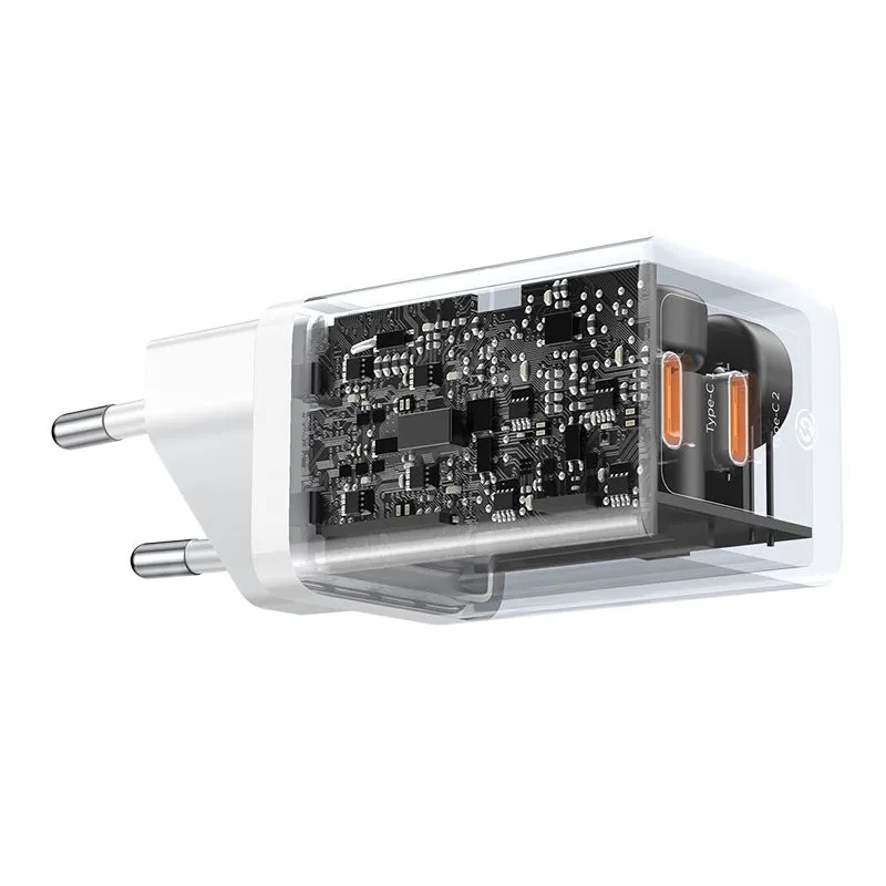 СЗУ Baseus GaN5 Pro Fast Charger с двумя разъемами 40w White