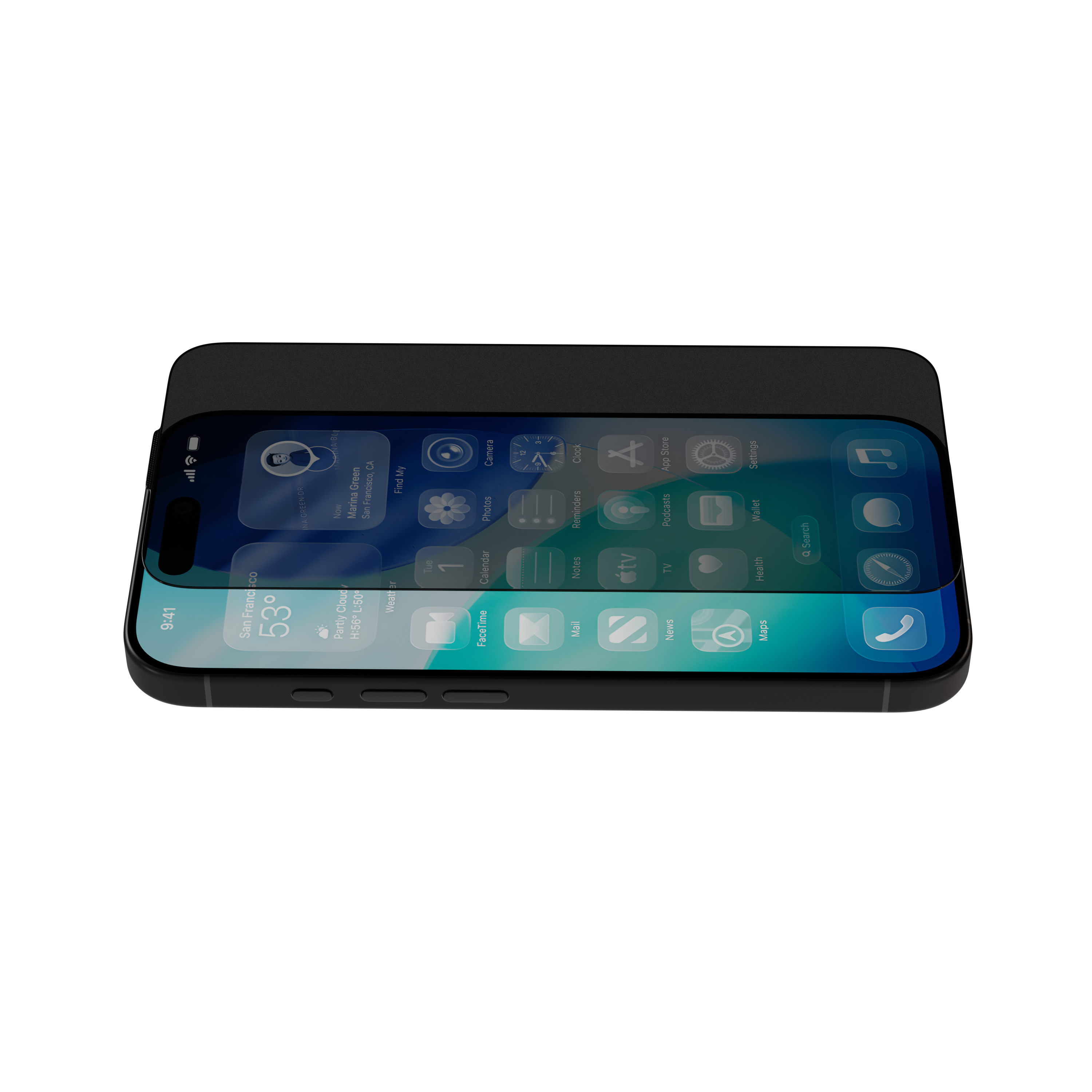 Защитное стекло AceCase - AceGlass Антишпион for iPhone 16 Pro Max